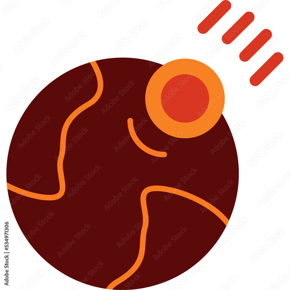 Obraz premium Meteor Icon