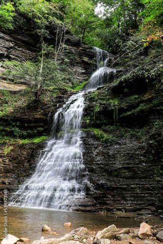 Water flowing over falls in West Virginia.   © Lost Shoe Studios