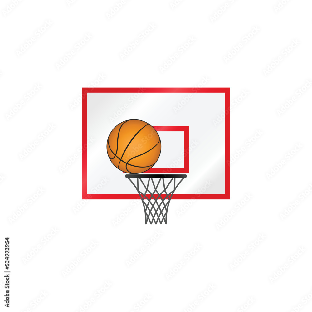 Realistic basketball basket vector graphics
