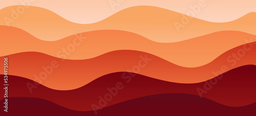 Abstract autumn background in orange tones. Minimalistic abstract autumn landscape.