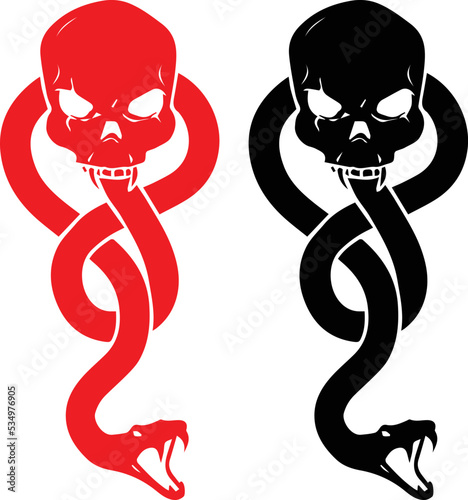 Death Eater sign vector with red and black color in eps10 format. 