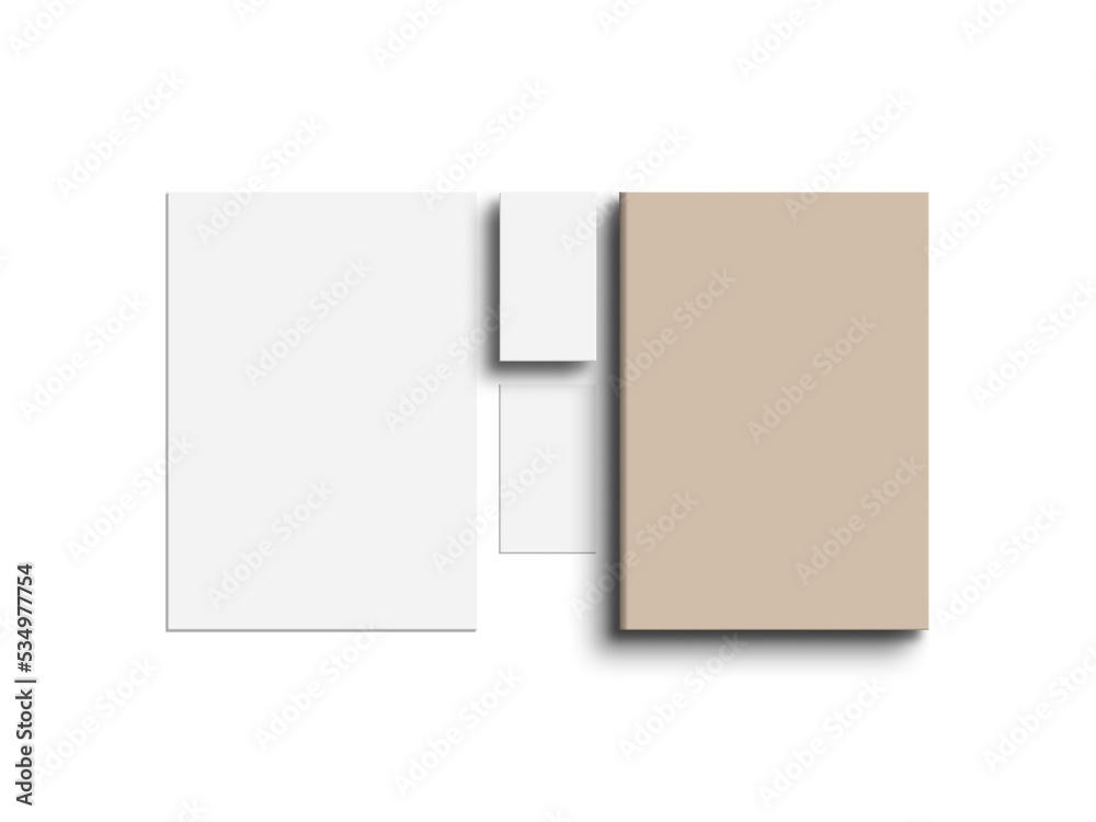 Minimal document with business card stationery mockup Minimal document with business card stationery mockup