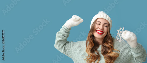 Beautiful happy young woman...