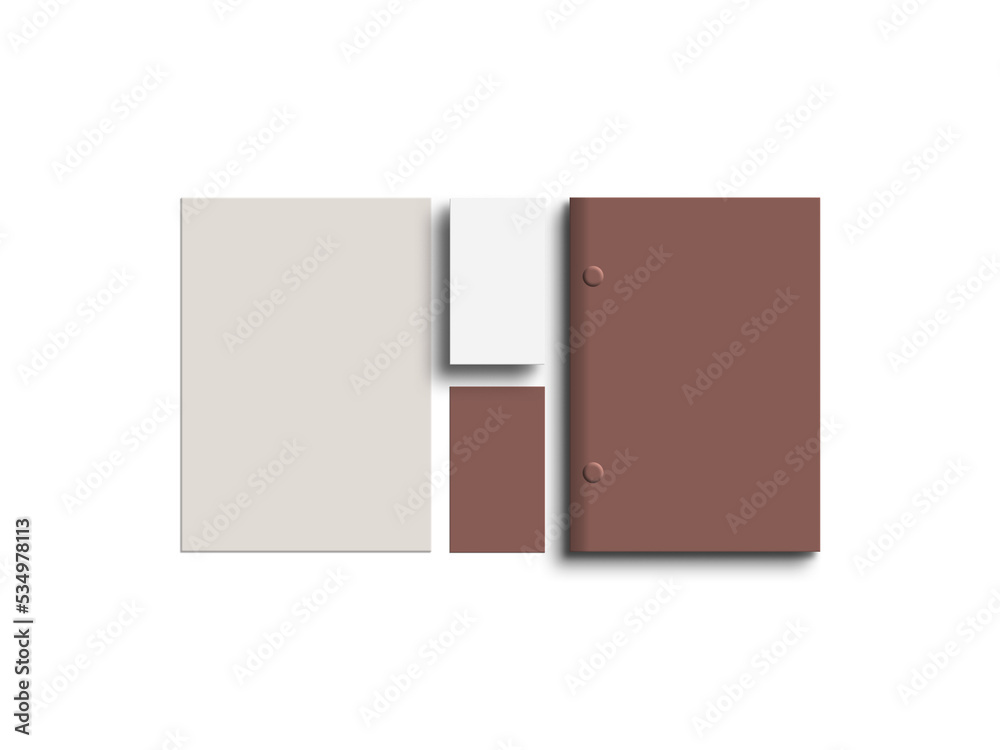 Minimal a4 document with business card stationery mockup Minimal a4 document with business card stationery mockup
