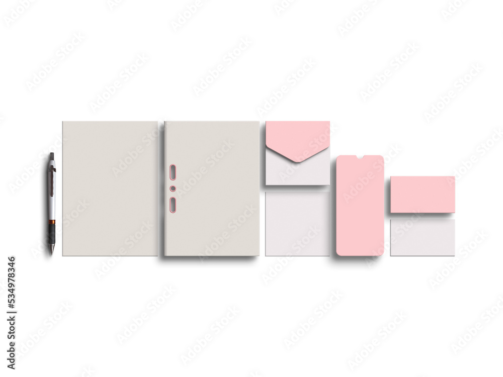 Obraz premium Minimal stationery mockup
