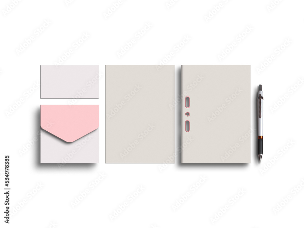 Minimal letterhead with envelope mockup Minimal letterhead with envelope mockup