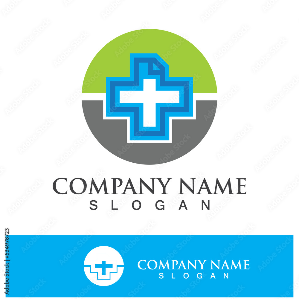 Obraz premium Medical health icon digital logo design