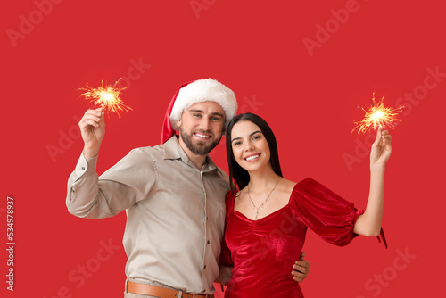 Happy young couple with Chr...