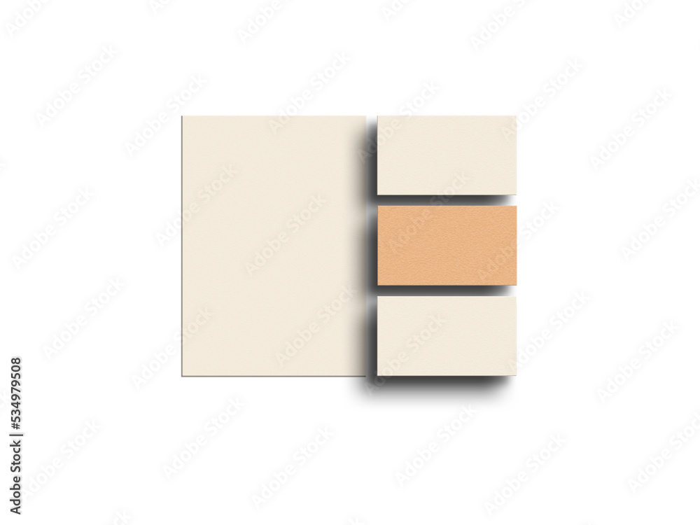 Fototapeta premium A4 paper with business card mockup