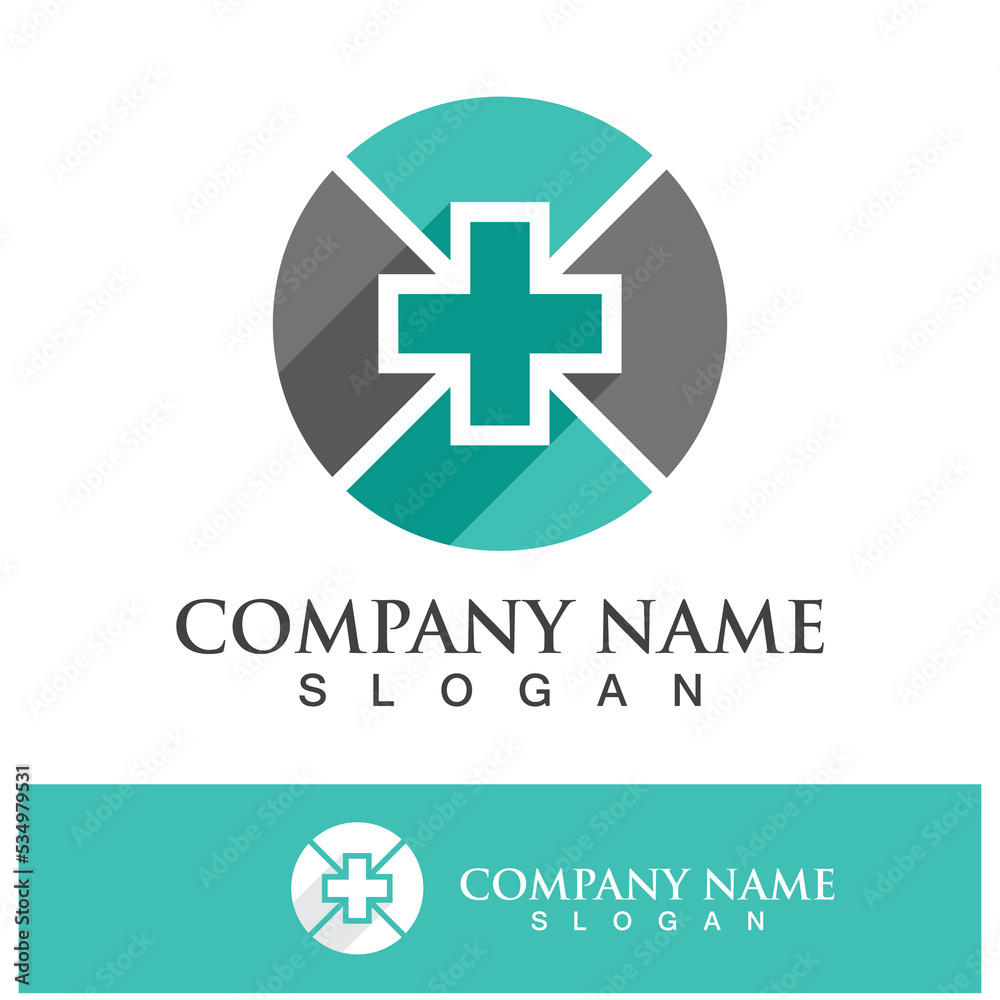 Obraz premium Medical health icon digital logo design