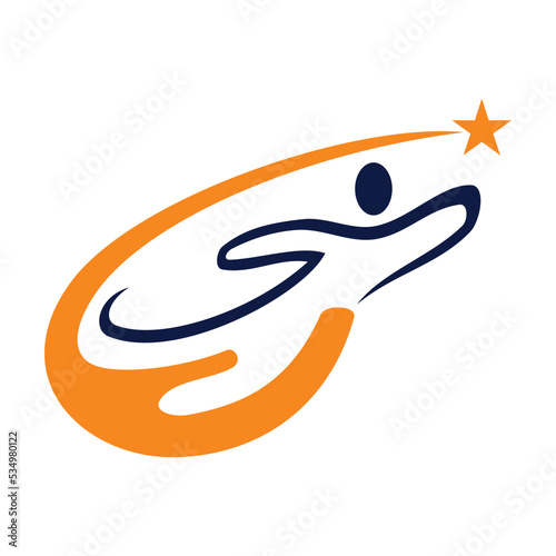 Success Coaching Logo Design Template Vector