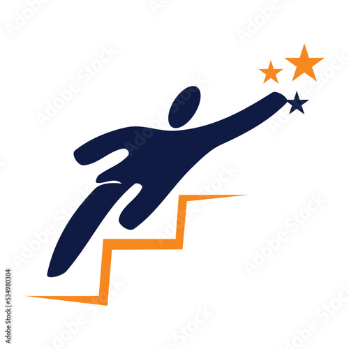 Success Coaching Logo Design Template Vector