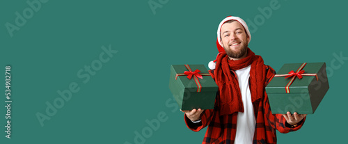 Handsome man with Christmas...