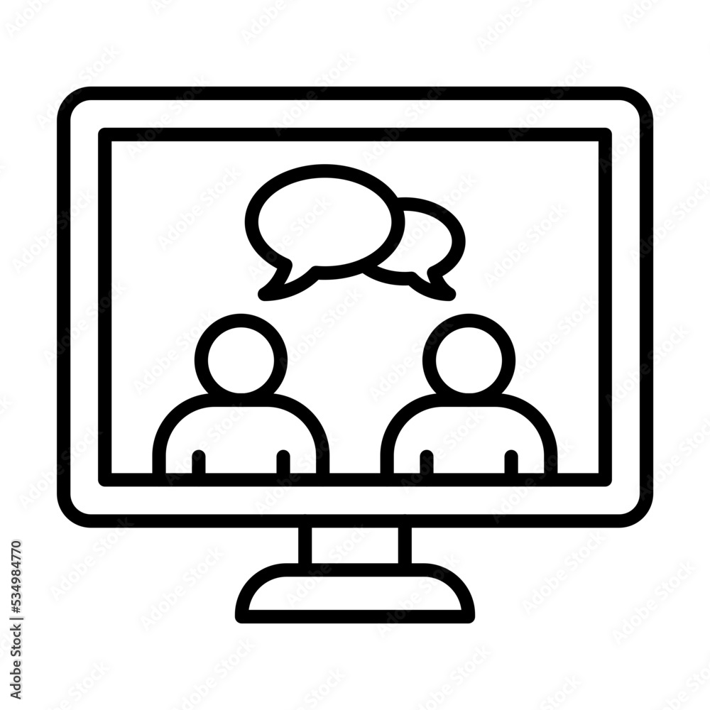 Online Meeting Icon Online Meeting Icon