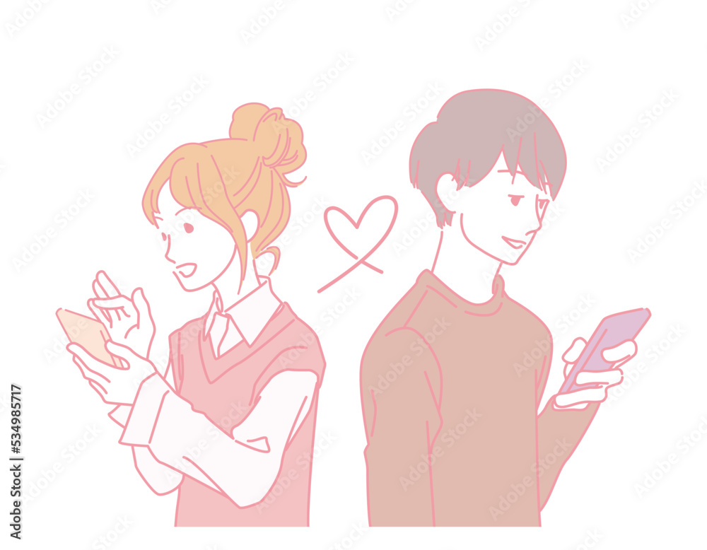 恋人探しをする若い男女 10代 20代 マッチング 恋活 出会い系 スマホ 恋人探しをする若い男女 10代 20代 マッチング 恋活 出会い系 スマホ