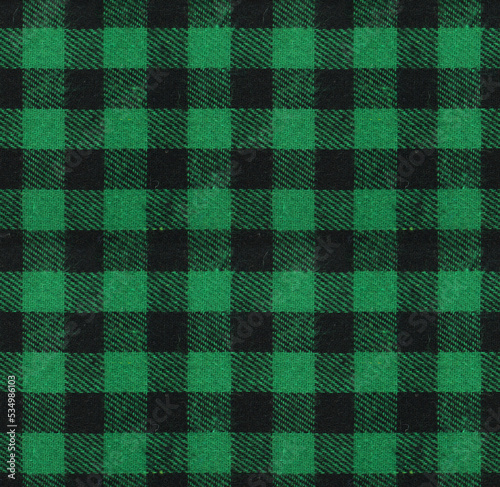 seamless green gingham check fabric pattern