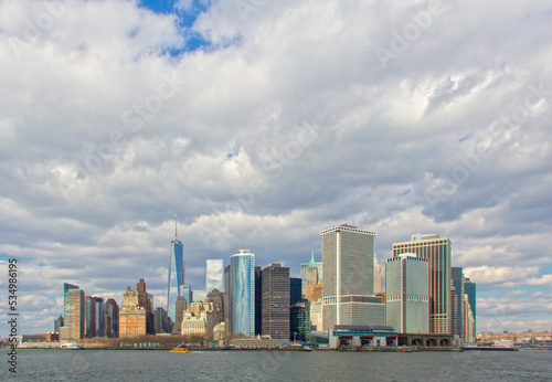 Manhattan View From The  Staten Island Ferry