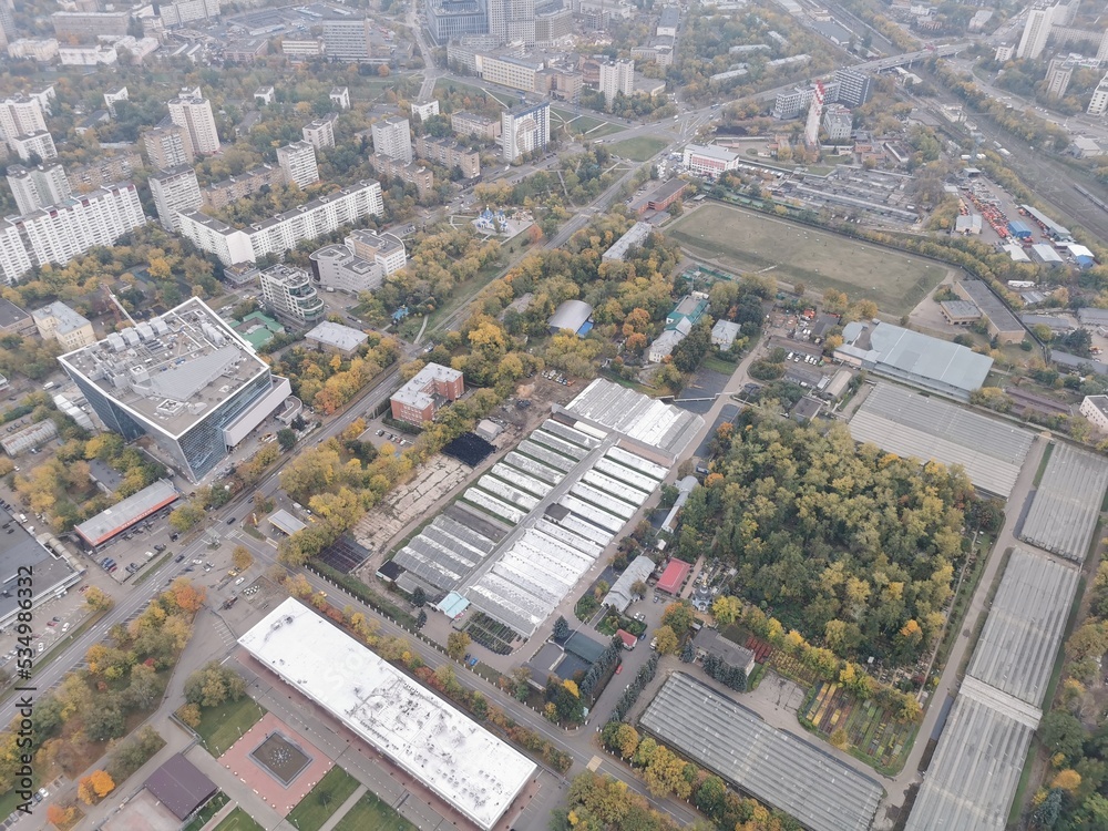 aerial view of the city