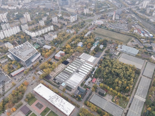Obraz na płótnie aerial view of the city w salonie