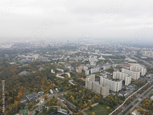 aerial view of the city