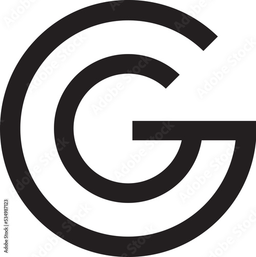 G C letter minimalist logo desgin