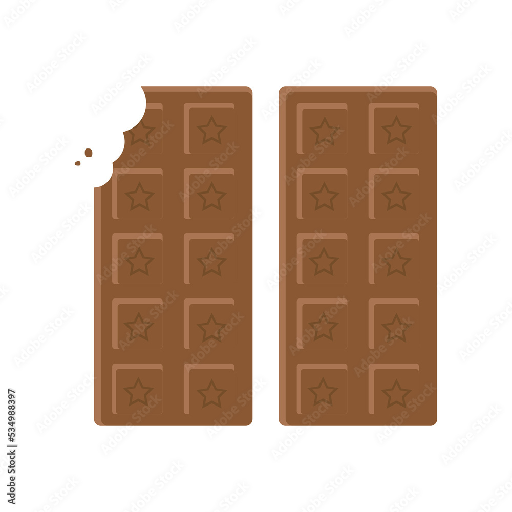 Chocolate bar icon isolated on white background vector. Chocolate bar icon isolated on white background vector.