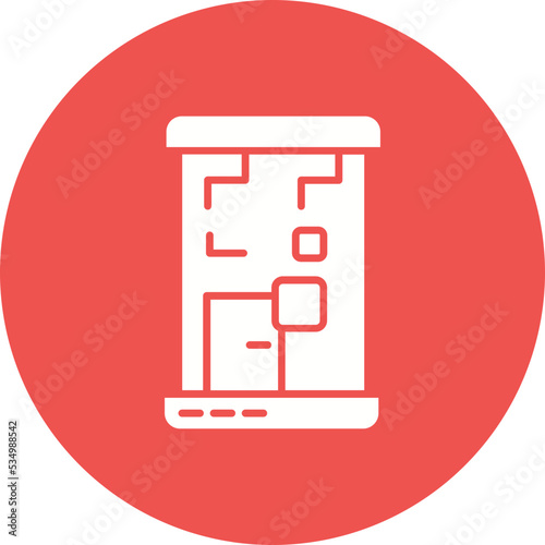 Cryogenic Glyph Circle Background Icon