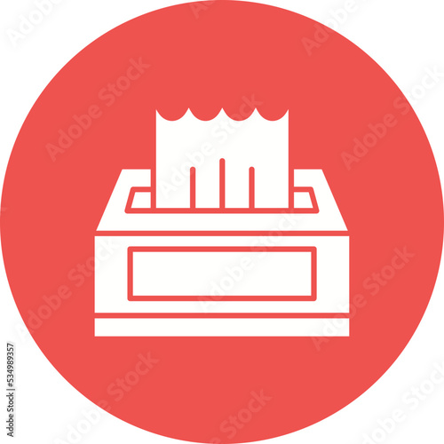 Tissue Box Glyph Circle Background Icon