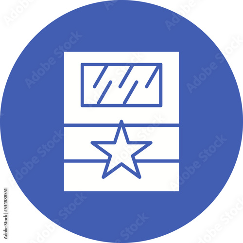 Police Shield Glyph Circle Background Icon