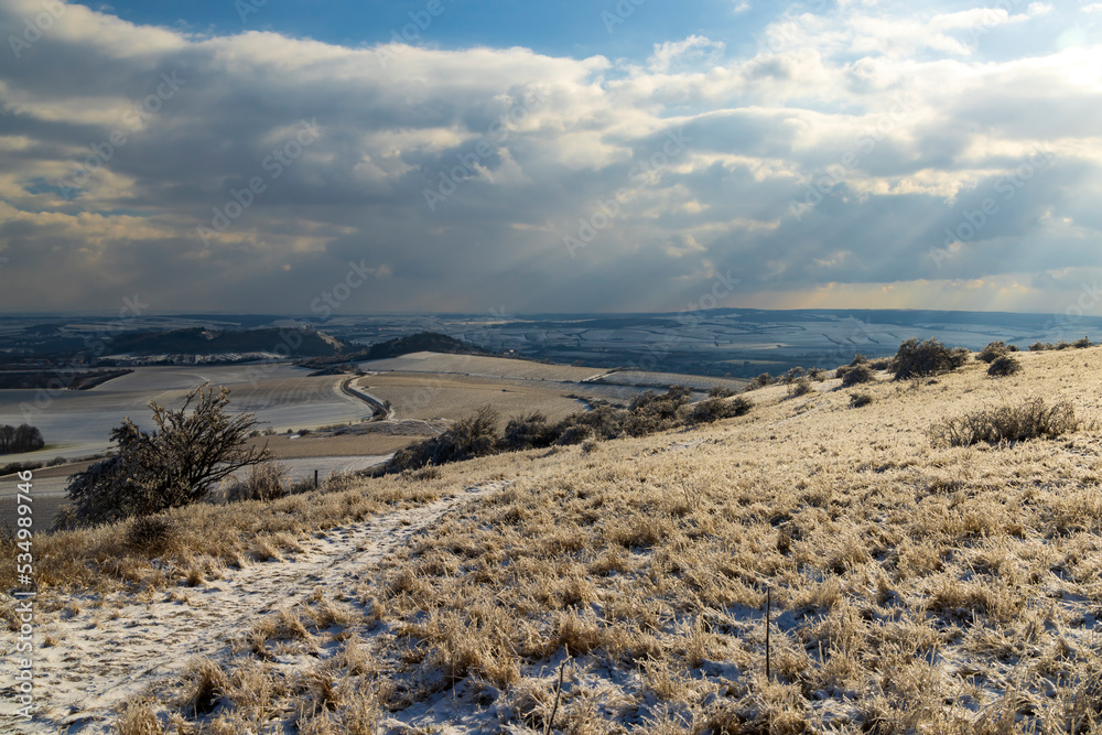 Palava winter landscape, Southern Moravia, Czech Republic