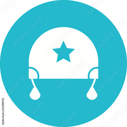 Earflaps Glyph Circle Background Icon