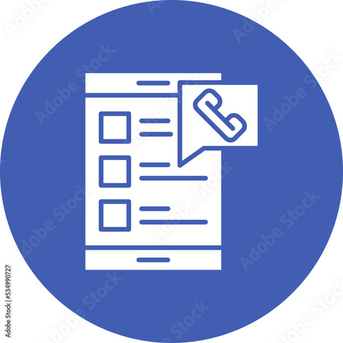 Contact Glyph Circle Background Icon