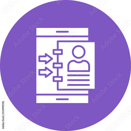 Phonebook Glyph Circle Background Icon