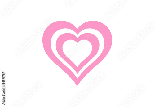 pink heart isolated