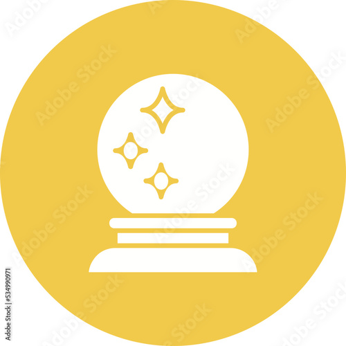 Crystal Ball Glyph Circle Background Icon