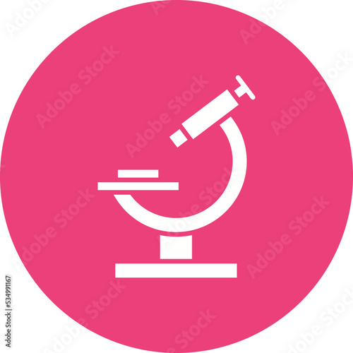 Microscope Glyph Circle Background Icon