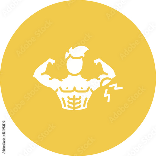 Pain Glyph Circle Background Icon