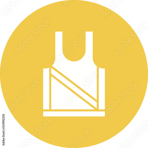 Tank Top Glyph Circle Background Icon
