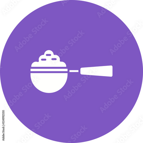 Measuring Spoons Glyph Circle Background Icon