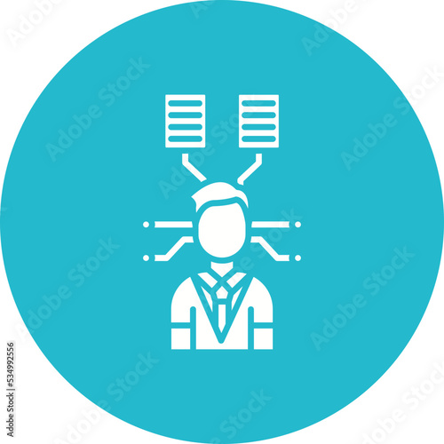 User Predictions Glyph Circle Background Icon