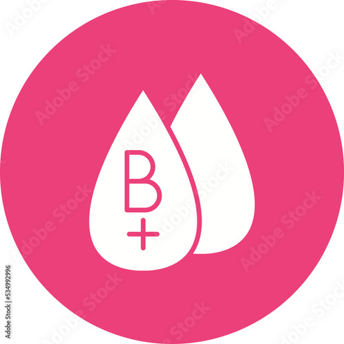 Blood Types Glyph Circle Background Icon