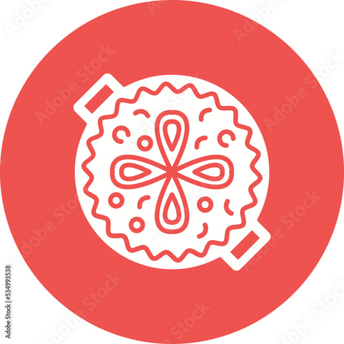 Paella Glyph Circle Background Icon