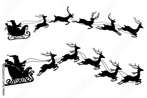 santa claus with sleigh