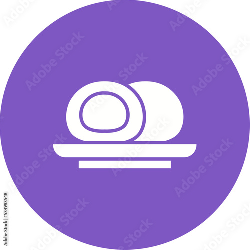 Mochi Glyph Circle Background Icon