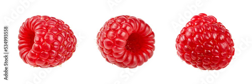 Raspberries isolated on white background