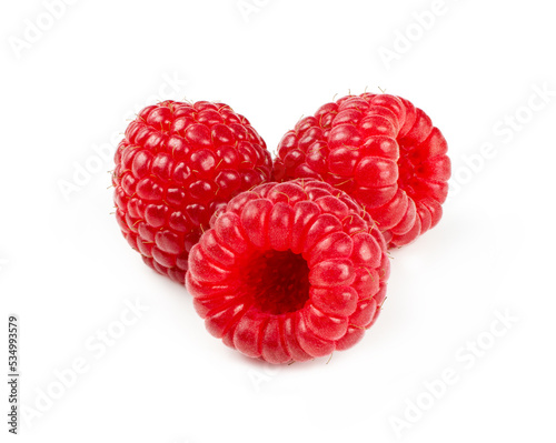 Raspberries isolatied on white background