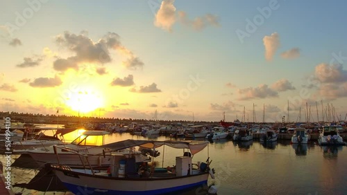 Sunset on the marina bay