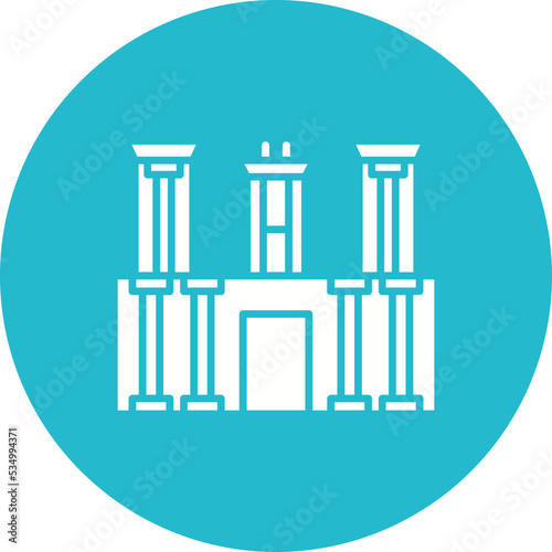 Petra Glyph Circle Background Icon