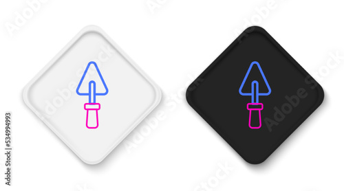 Line Trowel icon isolated on white background. Colorful outline concept. Vector