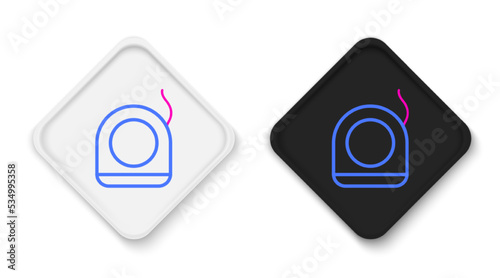 Line Dental floss icon isolated on white background. Colorful outline concept. Vector